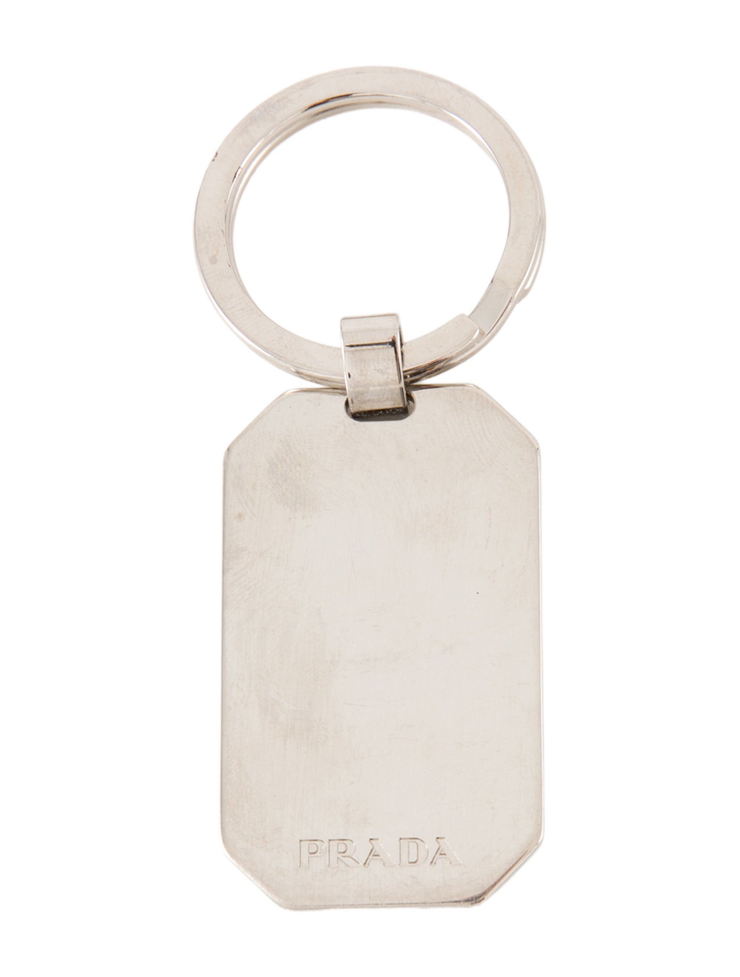 Prada Silver-Tone Keychain