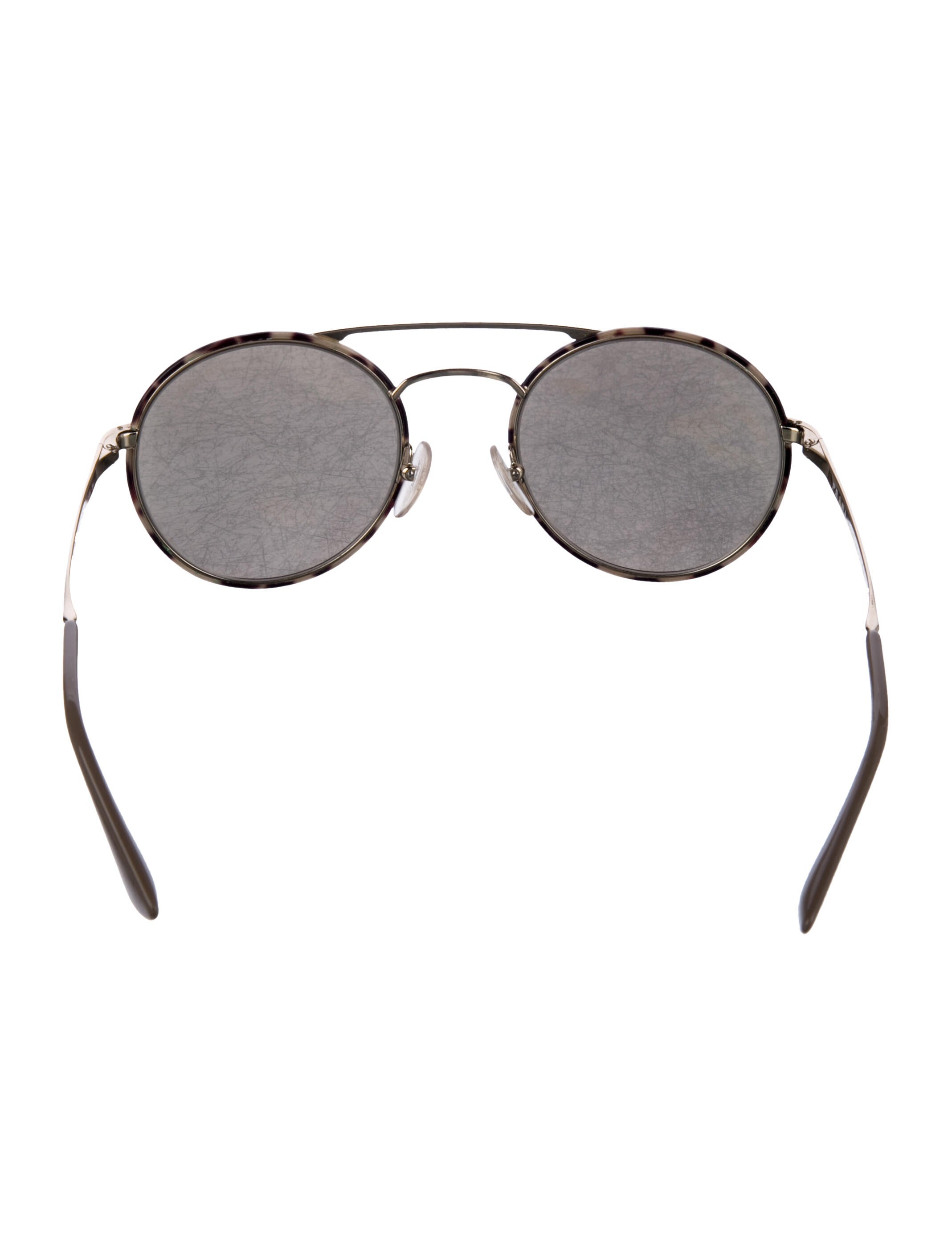 Prada Round Mirrored Sunglasses