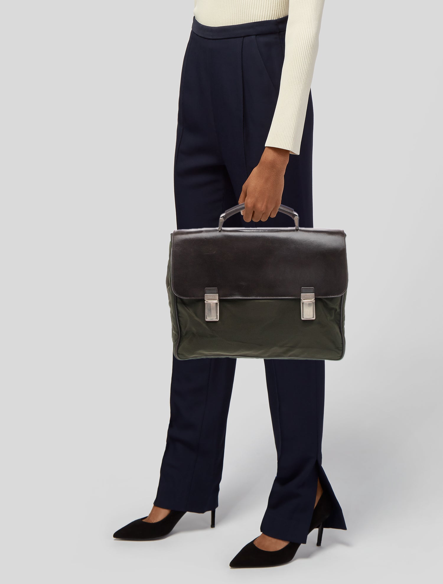 Prada Tessuto Briefcase Vintage