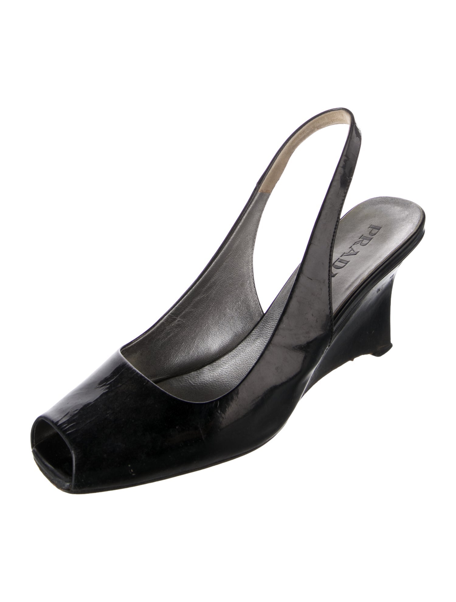 Prada Patent Leather Slingback Pumps