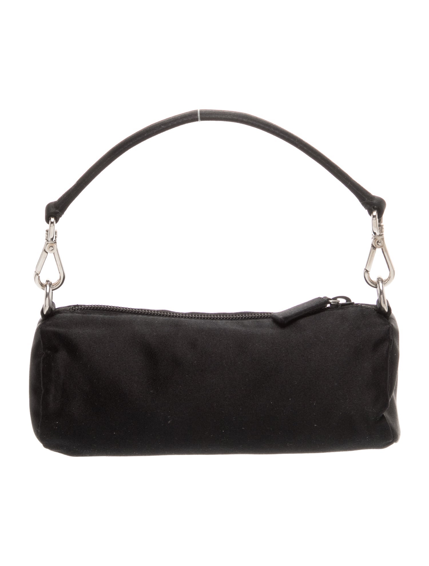 Prada Enameled Metal Triangle Top Handle Bag