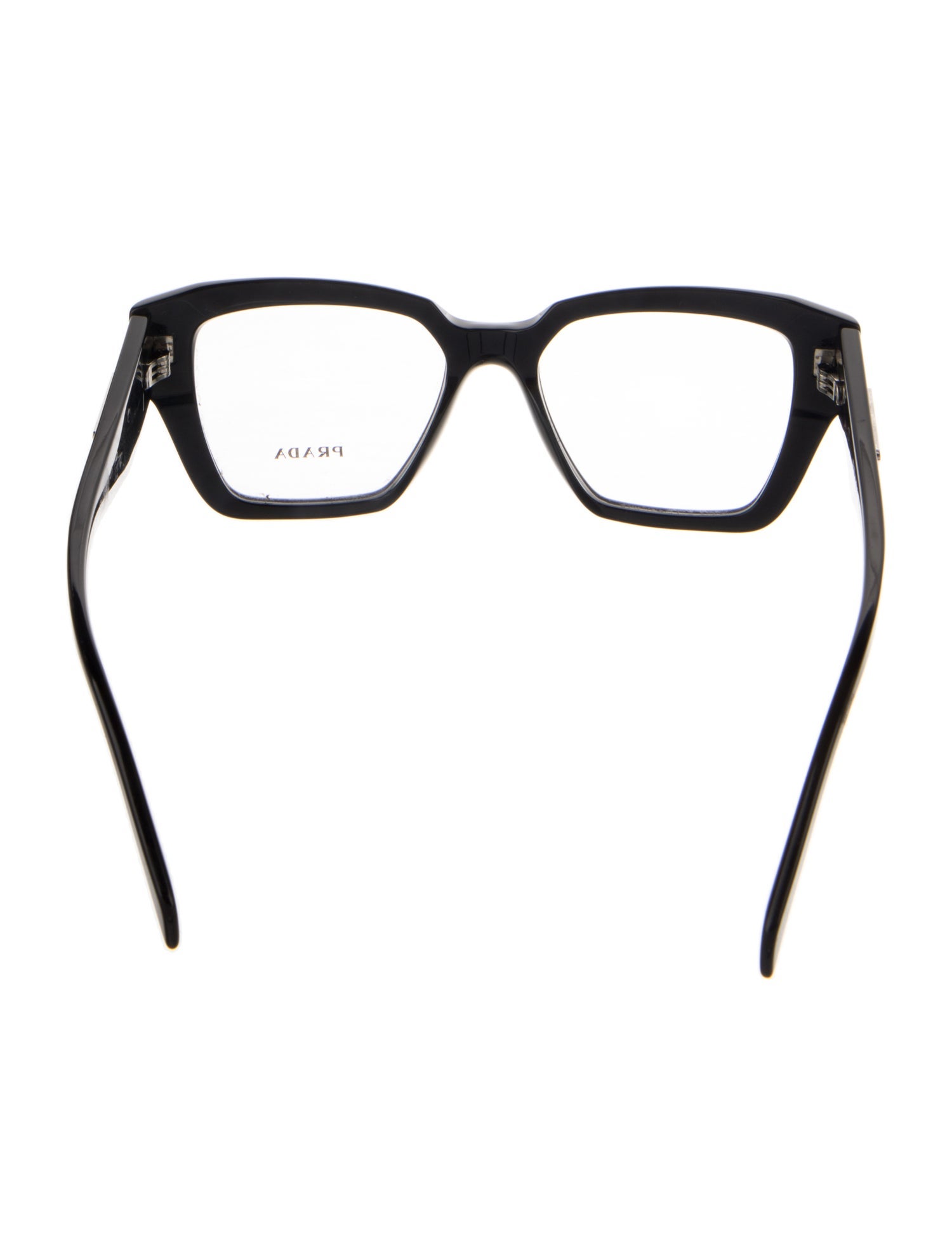 Prada Enameled Metal Triangle Square Eyeglasses