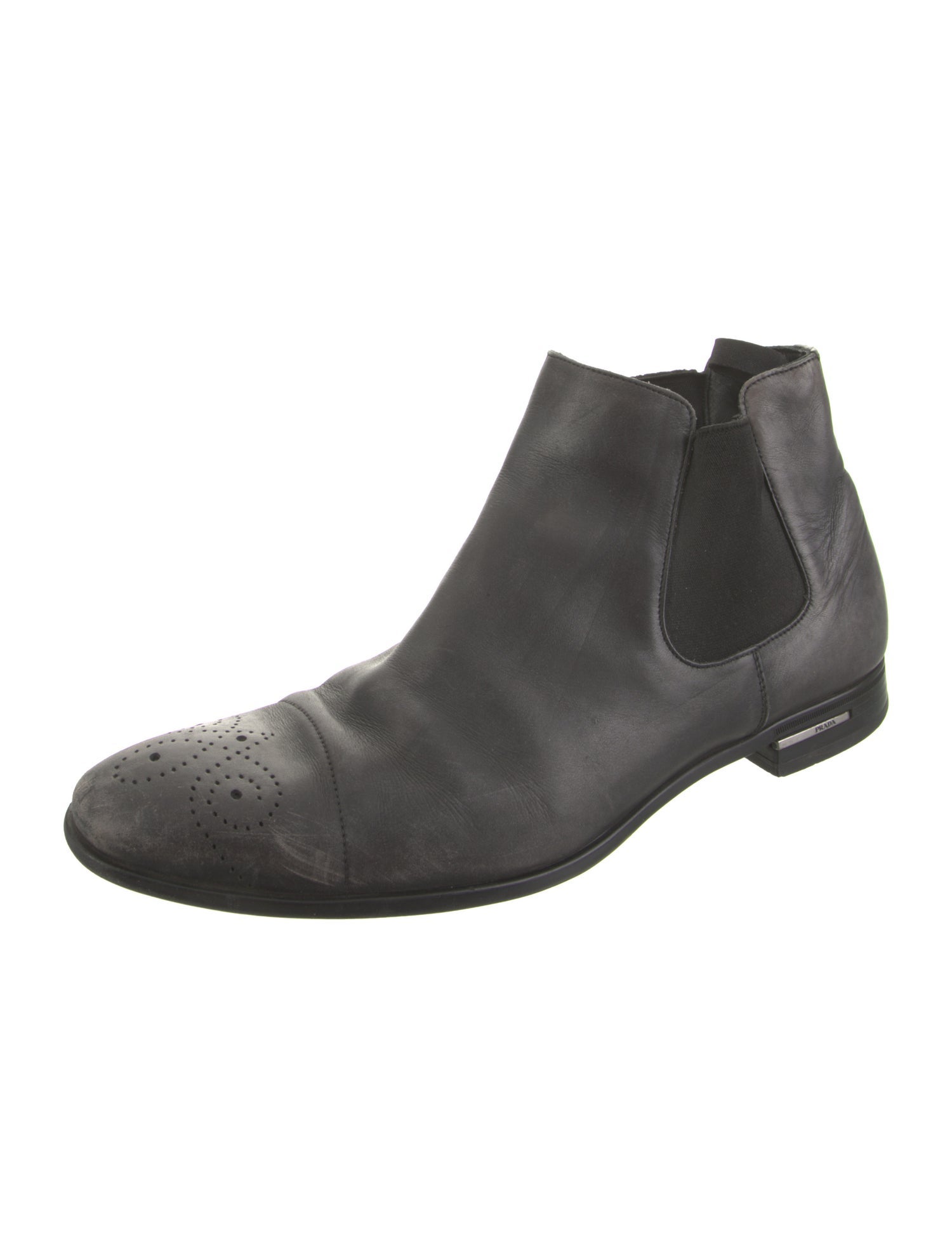 Prada Leather Chelsea Boots