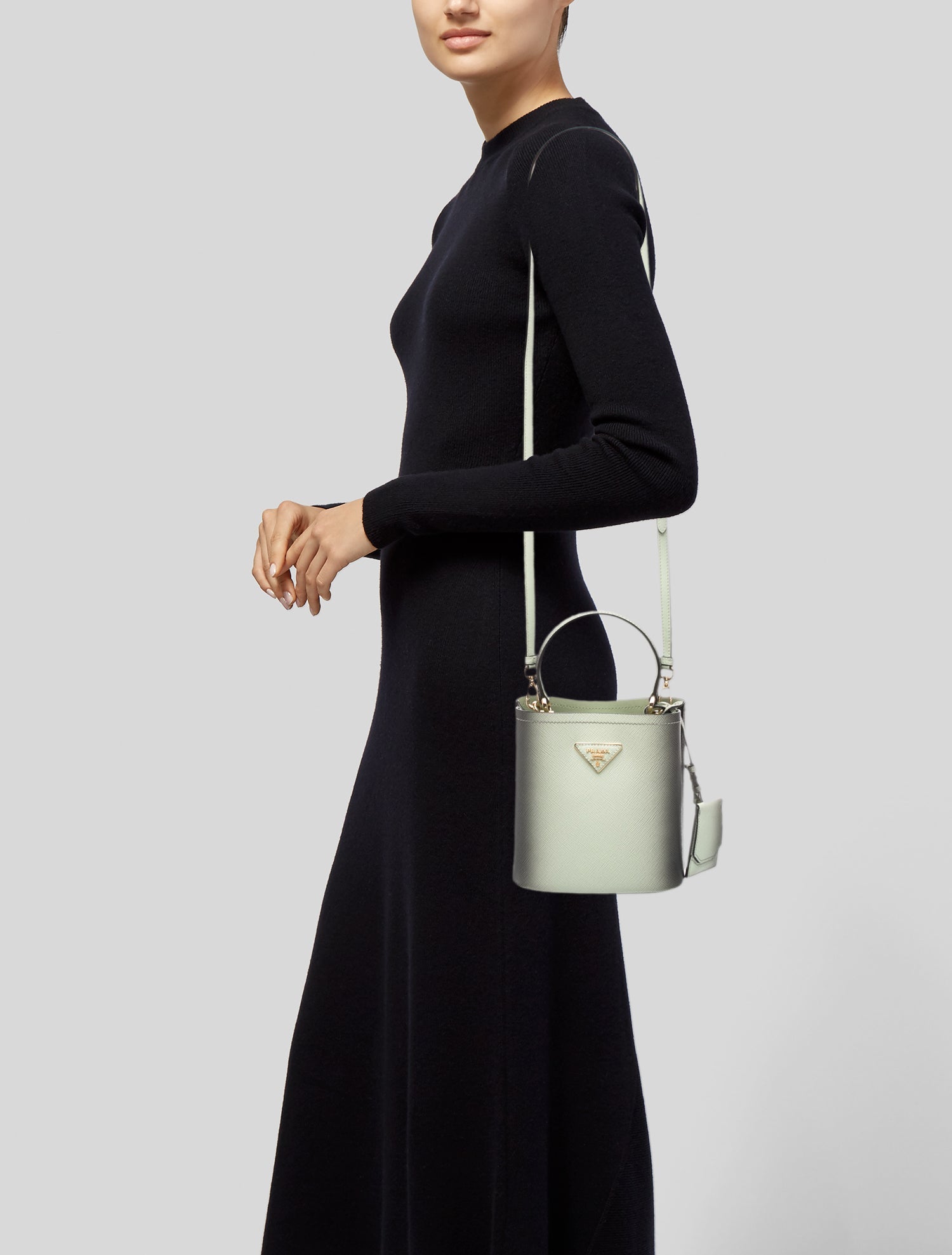 Prada Airbrushed Saffiano Leather Panier Small