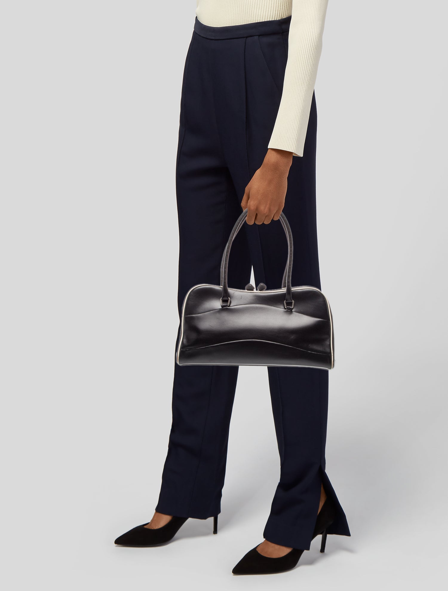 Prada Vitello Leather Bauletto