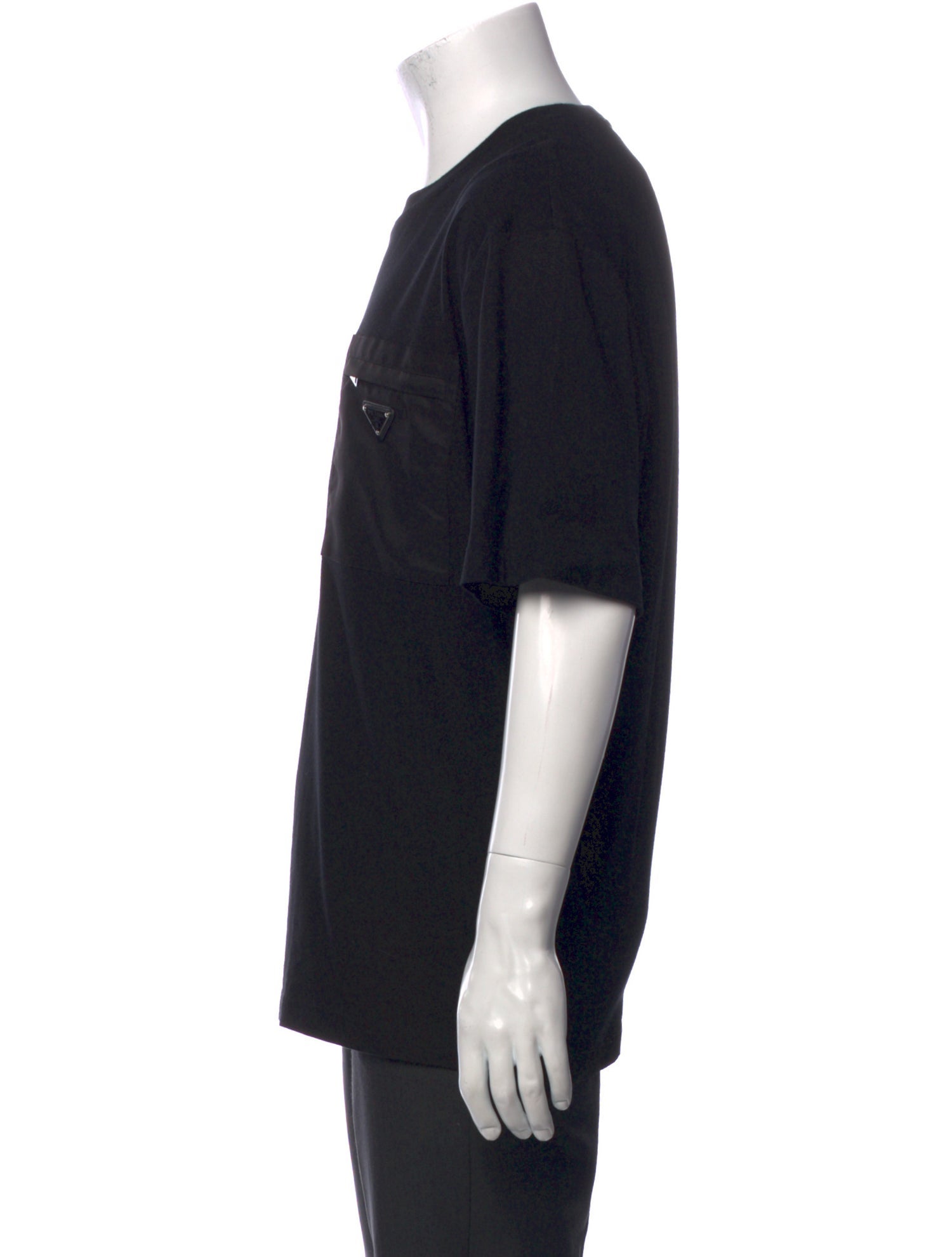 Prada 2021 Enameled Metal Triangle T-Shirt