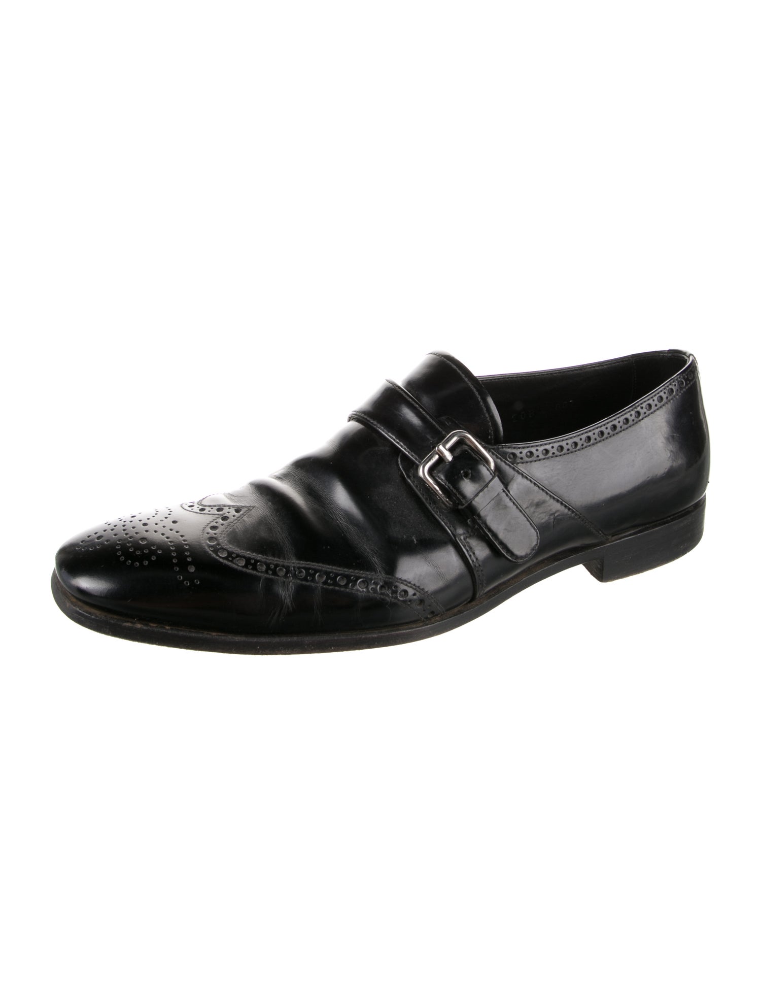 Prada Leather Monk Straps
