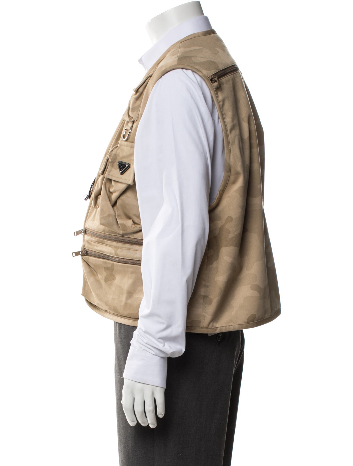 Prada 2024 Enameled Metal Triangle Vest w/ Tags