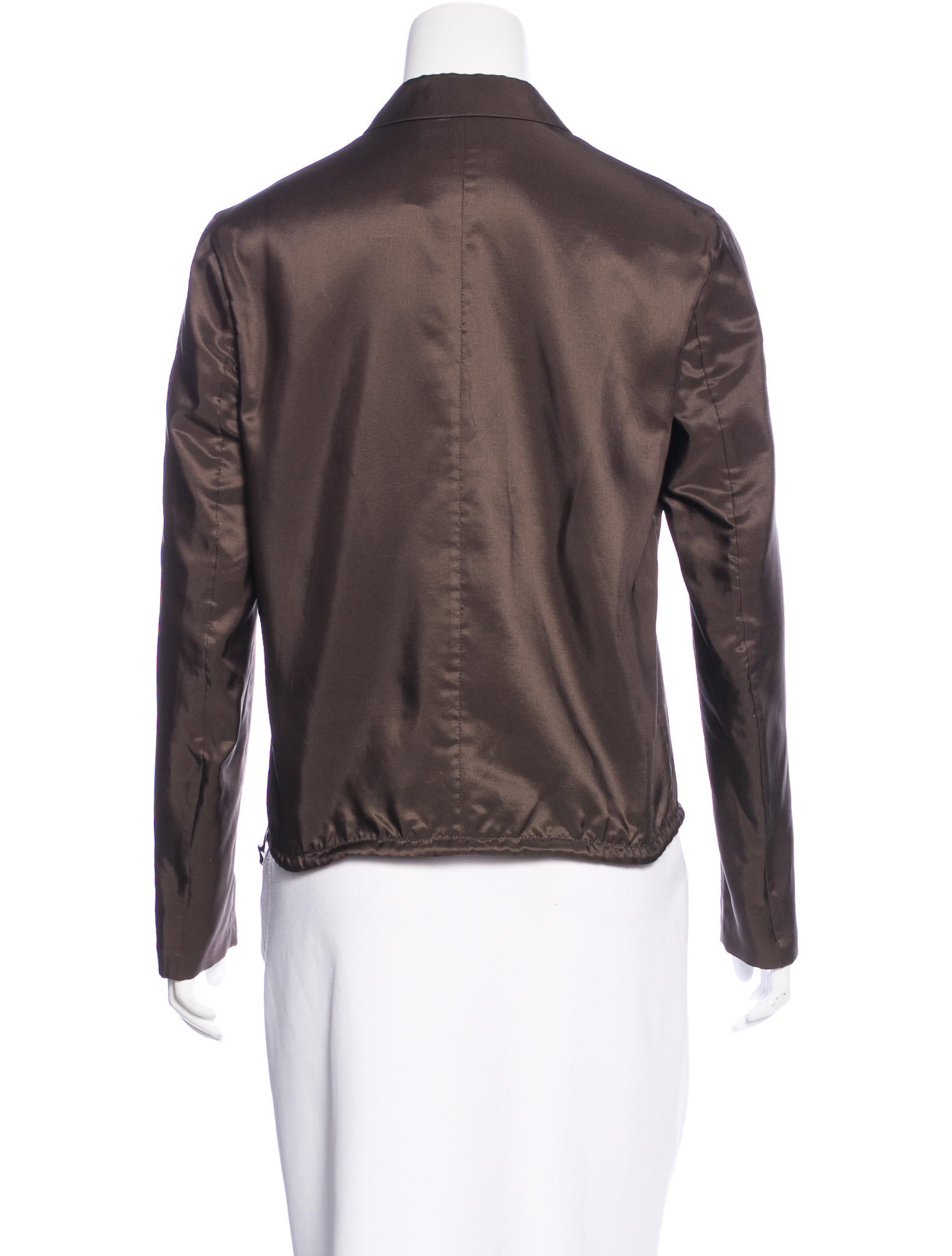 Prada Silk blend Velcro Jacket Clothing PRA126779 The RealReal