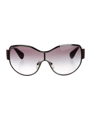 Prada Logo-Embellished Shield Sunglasses