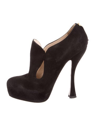 Prada Suede Platform Booties