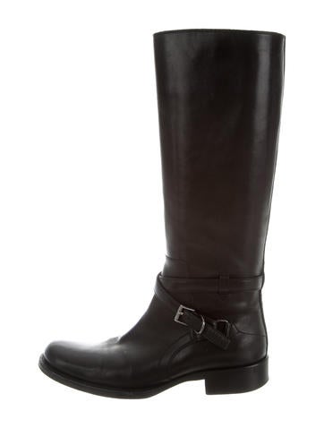 Prada Leather Riding Boots