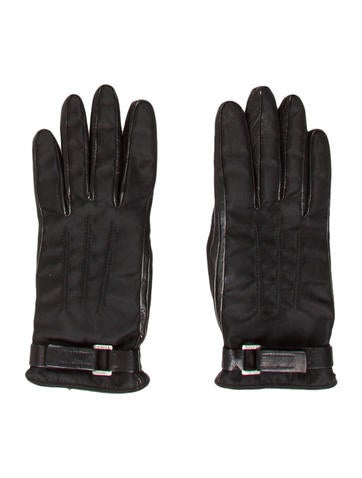 Prada Tessuto Logo-Embellished Gloves