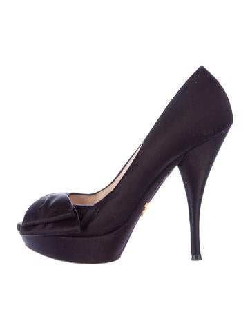 Prada Peep-Toe Platform Pumps
