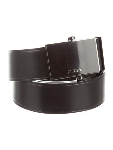 Prada Black Leather Belt