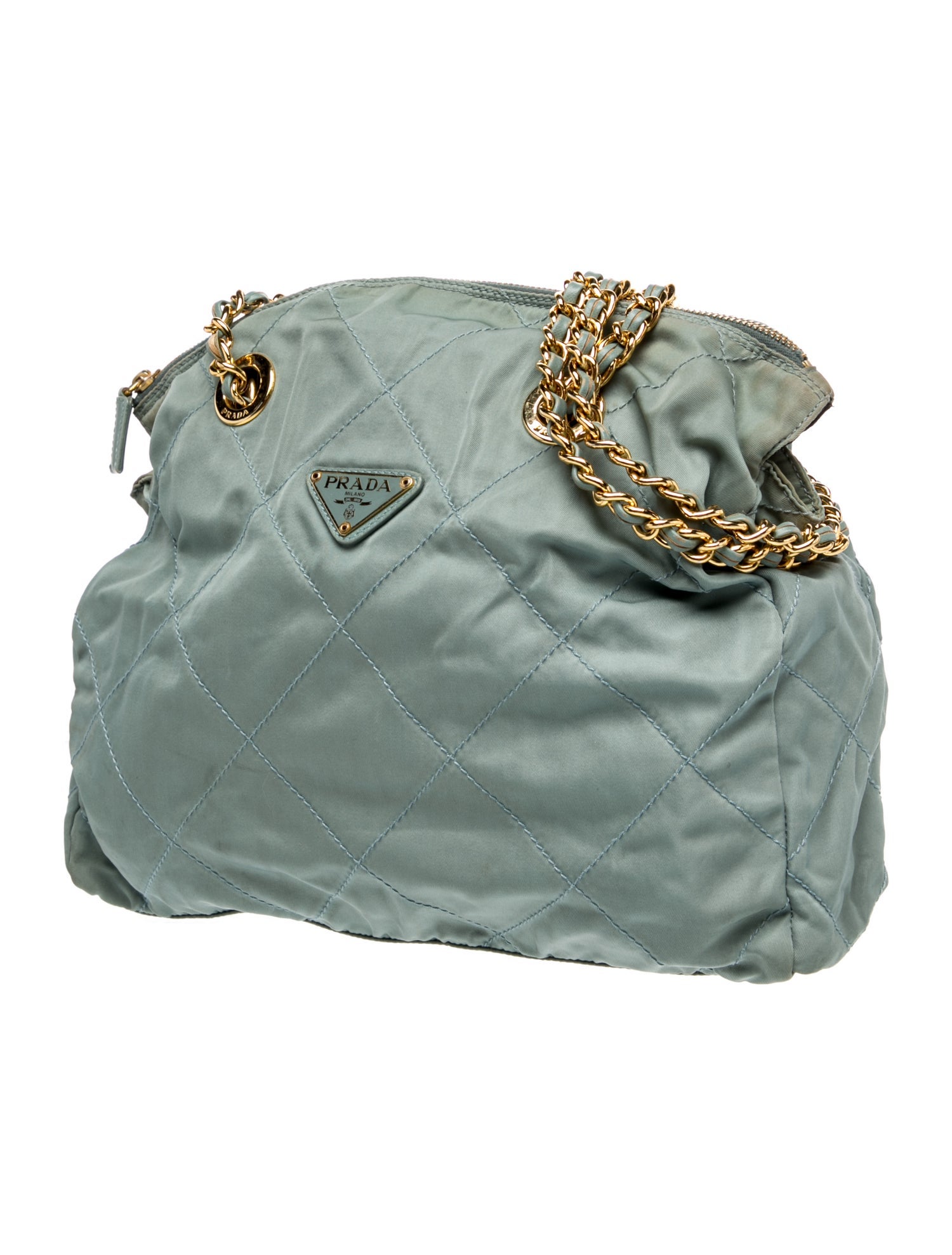 Prada Tessuto Nylon Catena - Blue Shoulder Bags, Handbags