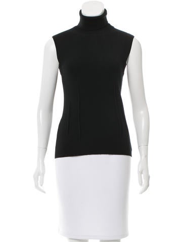 Prada Pleated Turtleneck Top