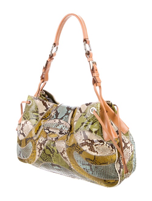 Prada Patchwork Python Hobo