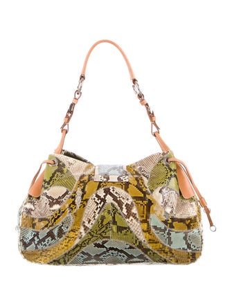 Prada Patchwork Python Hobo