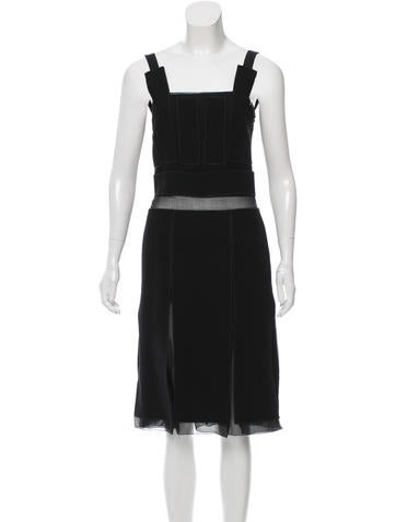 Prada Wool & Silk Pleated Dress