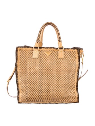 Prada Oversize Woven Satchel