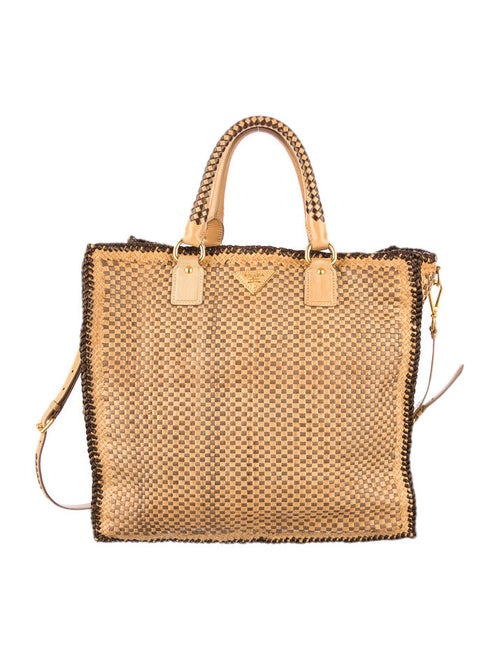 Prada Oversize Woven Satchel