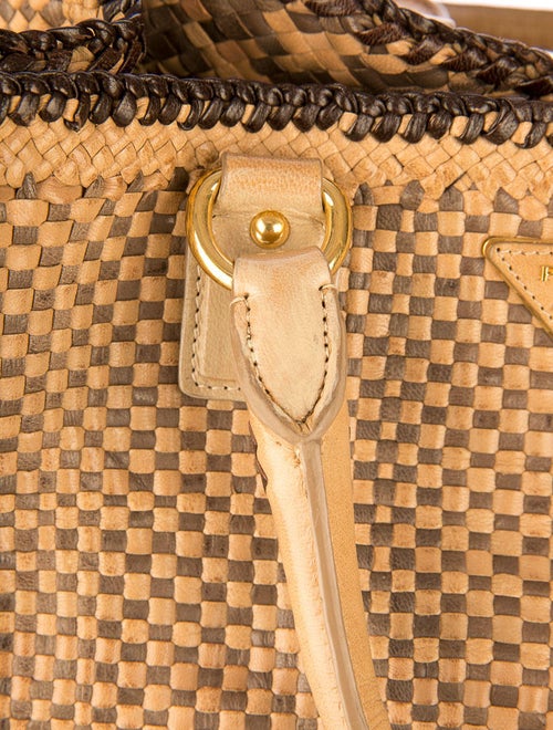 Prada Oversize Woven Satchel