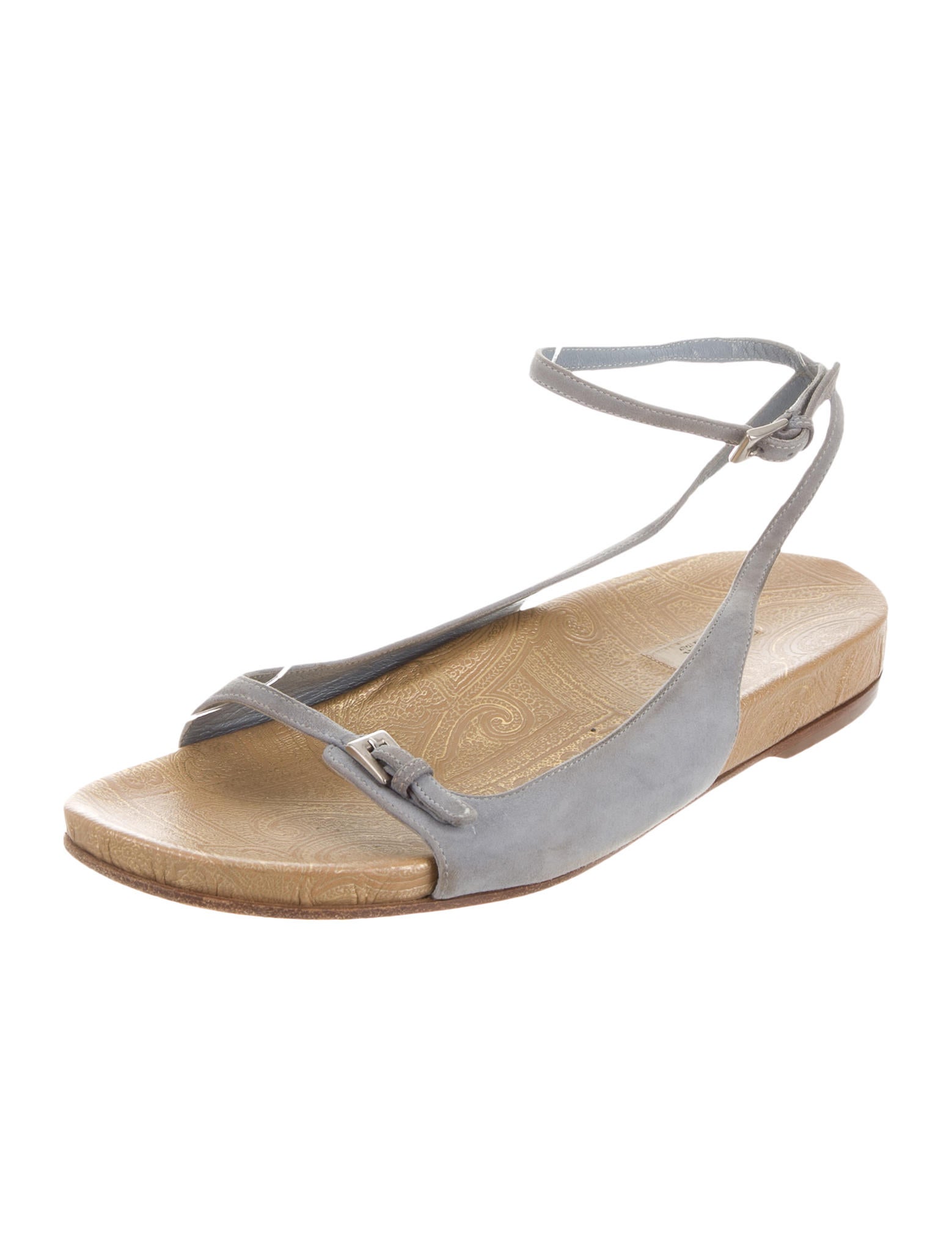 Prada Ankle Strap Suede Sandals - Shoes - PRA141931 | The RealReal