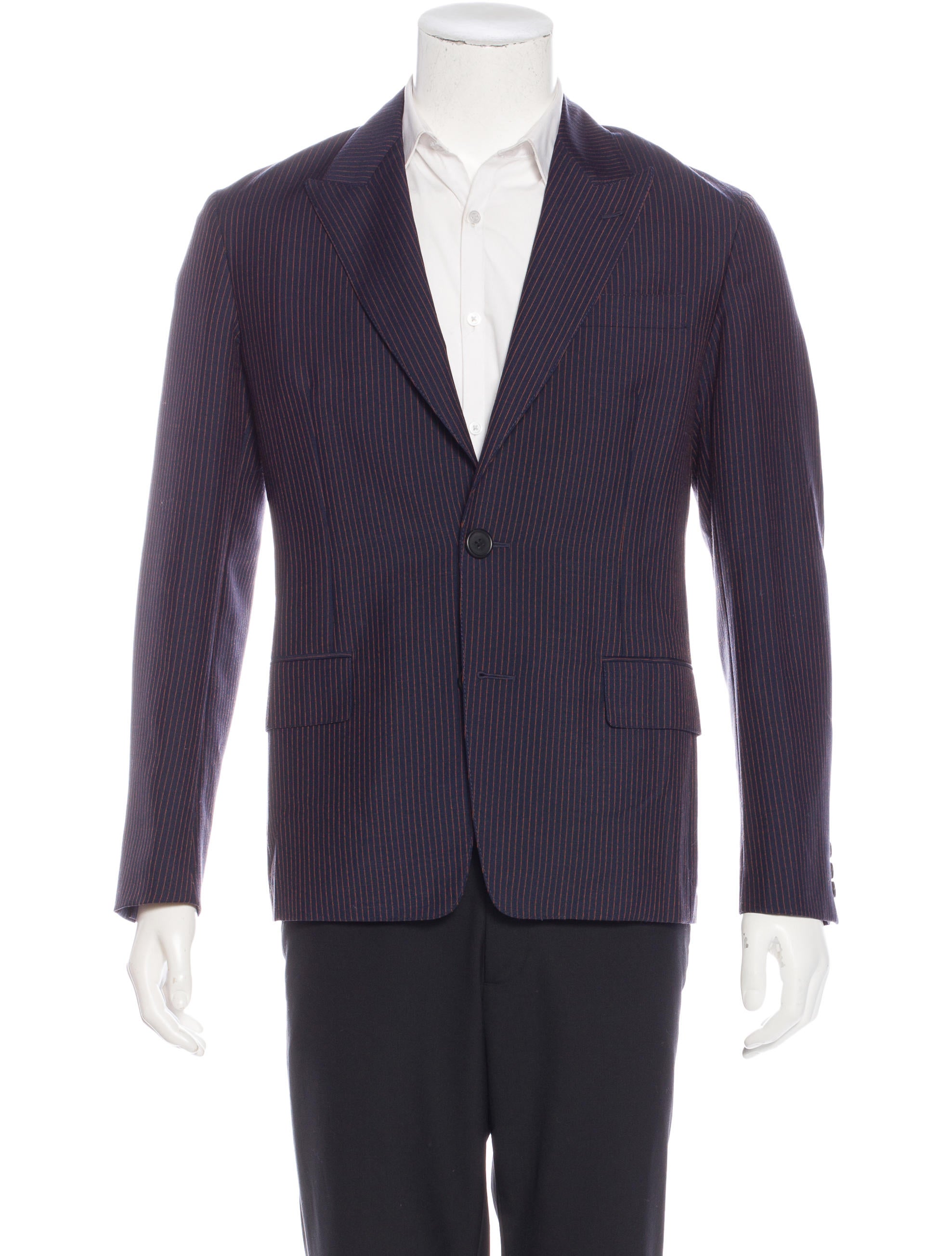 Prada Mohair & Wool Striped Sport Coat Clothing PRA142171 The