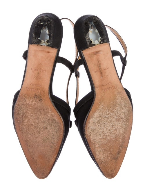 Prada Pointed-Toe Slingback Flats