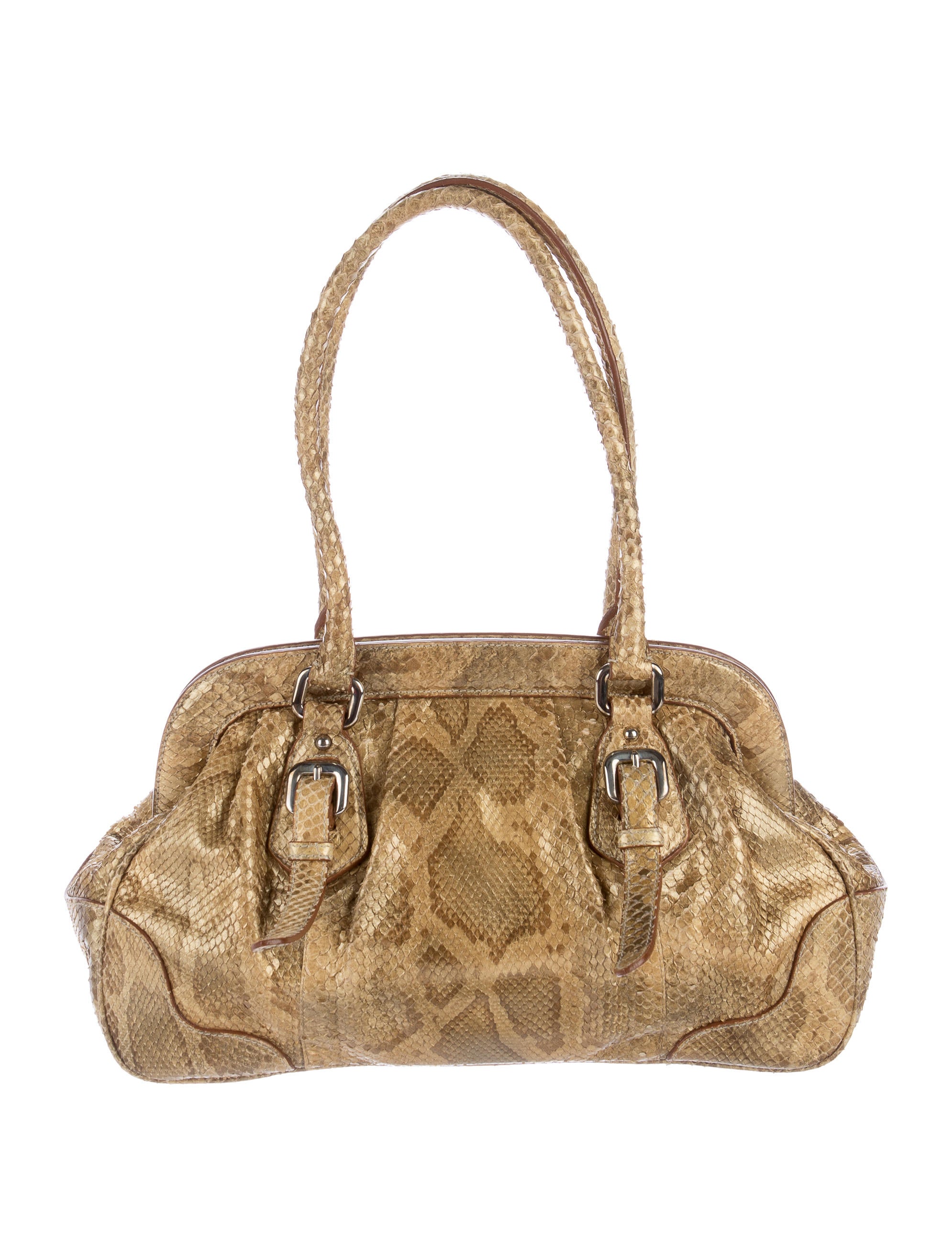 Prada Snakeskin Frame Bag Handbags PRA143288 The RealReal