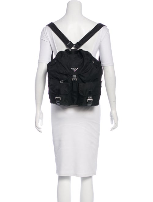 Prada Leather-Trimmed Tessuto Backpack