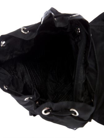 Prada Leather-Trimmed Tessuto Backpack