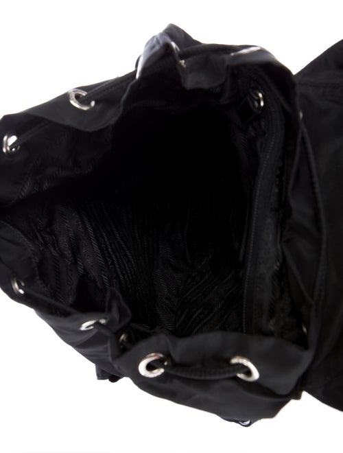 Prada Leather-Trimmed Tessuto Backpack
