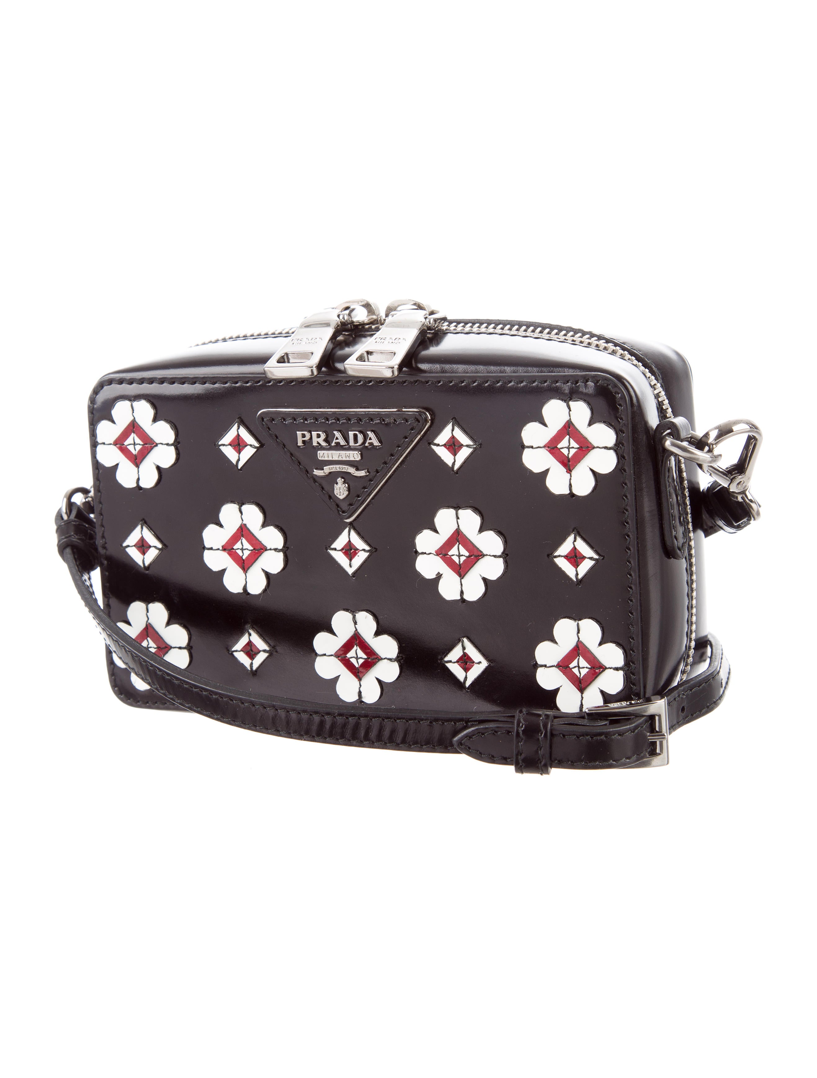 prada camera bag red