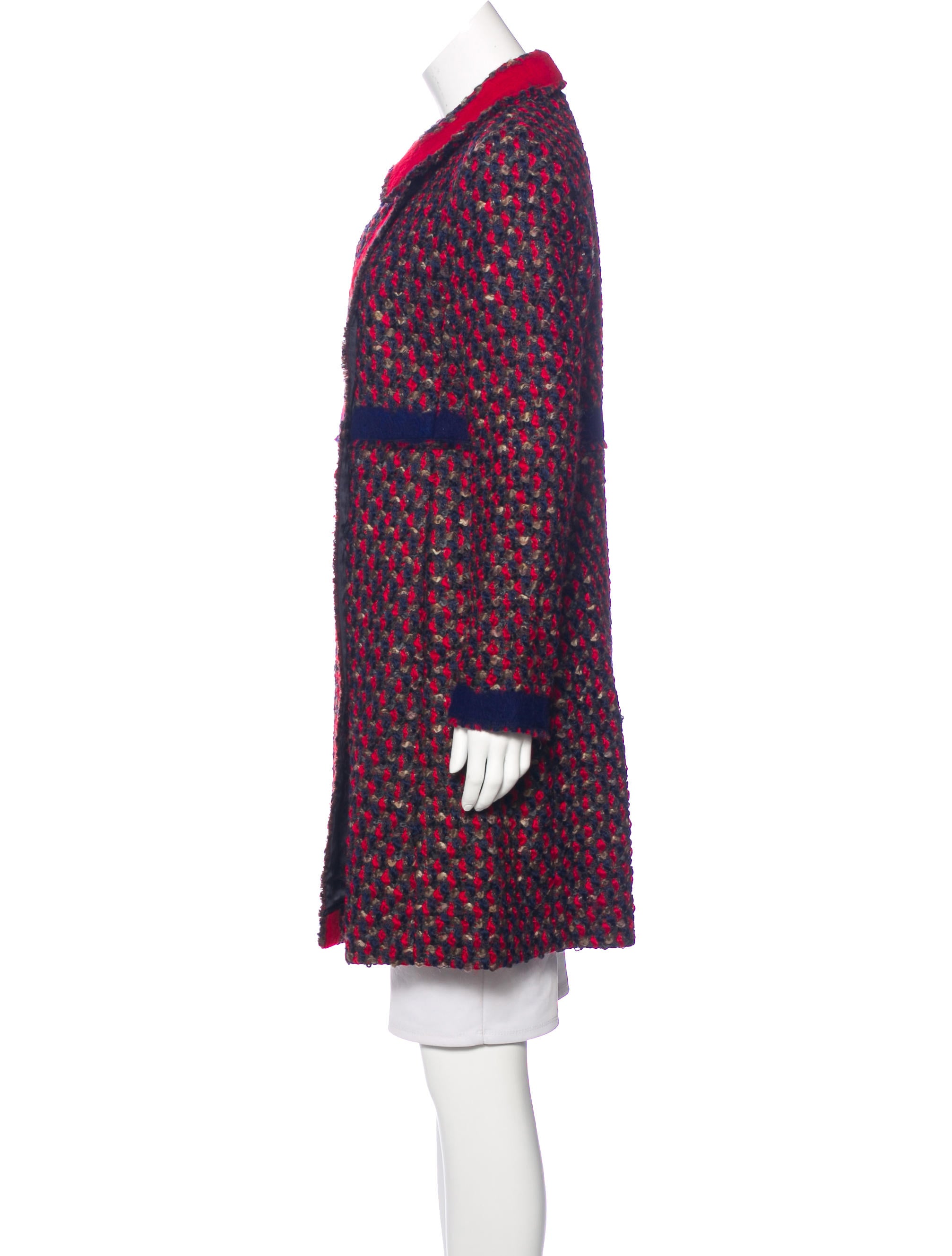 Prada Virgin Wool Tweed Coat