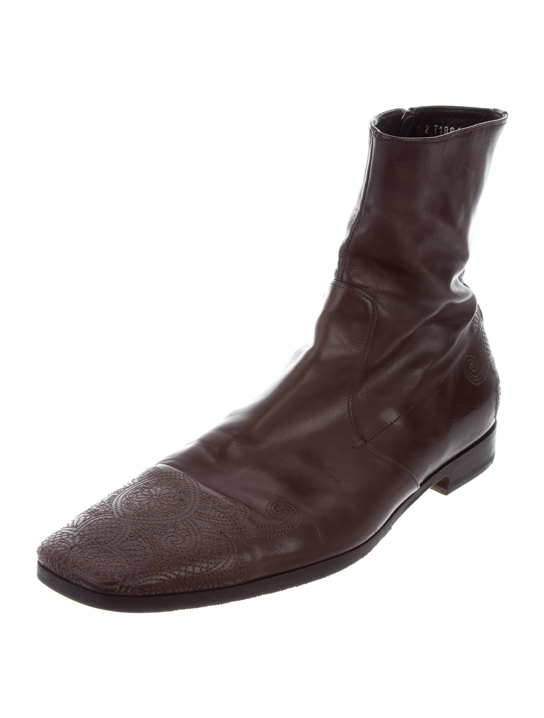 embroidered boots prada embroidered leather boots shoes pra167876 the embroidered boots prada embroidered leather boots shoes pra167876 the