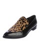 Prada Leopard Print Leather Loafers
