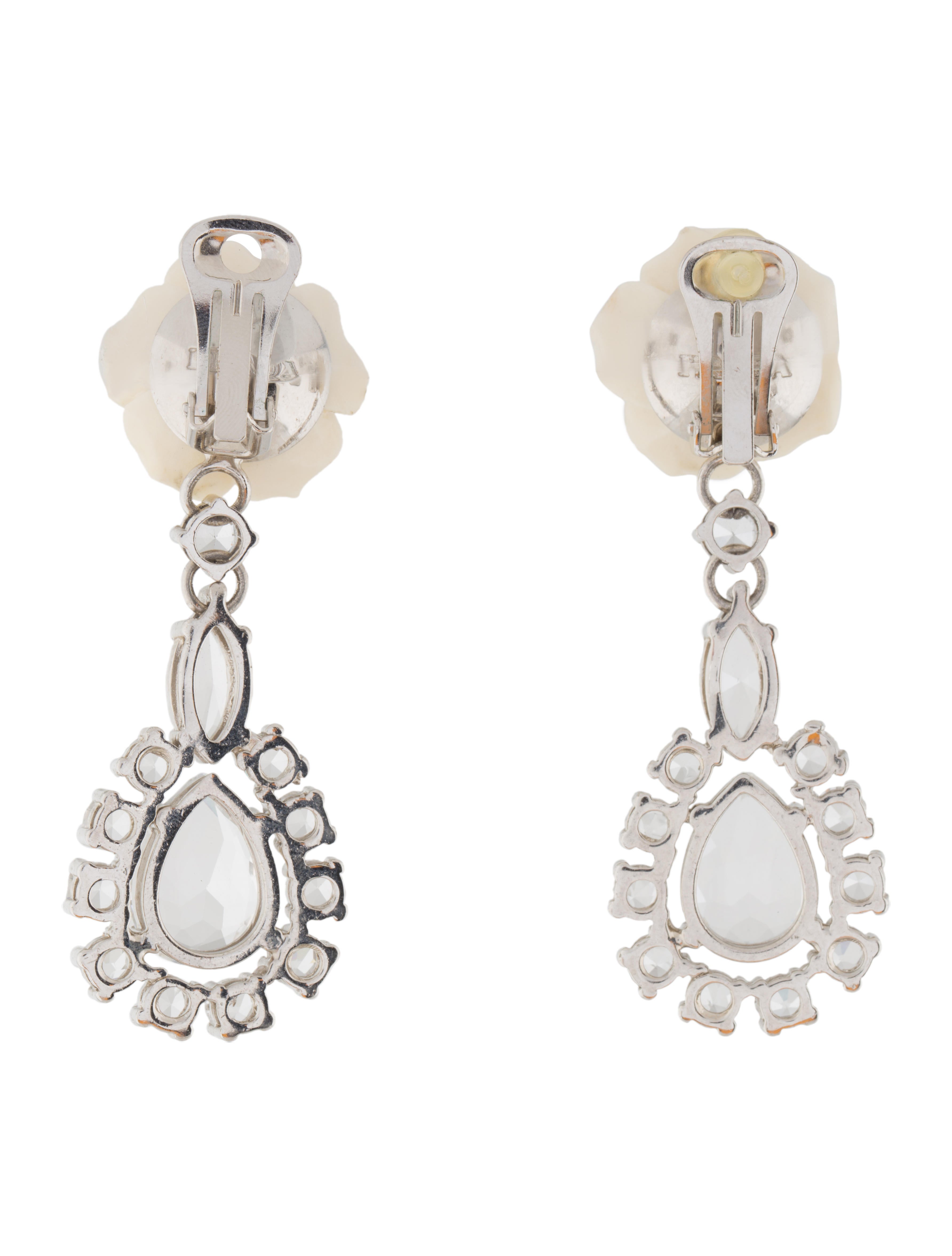 prada flower earrings