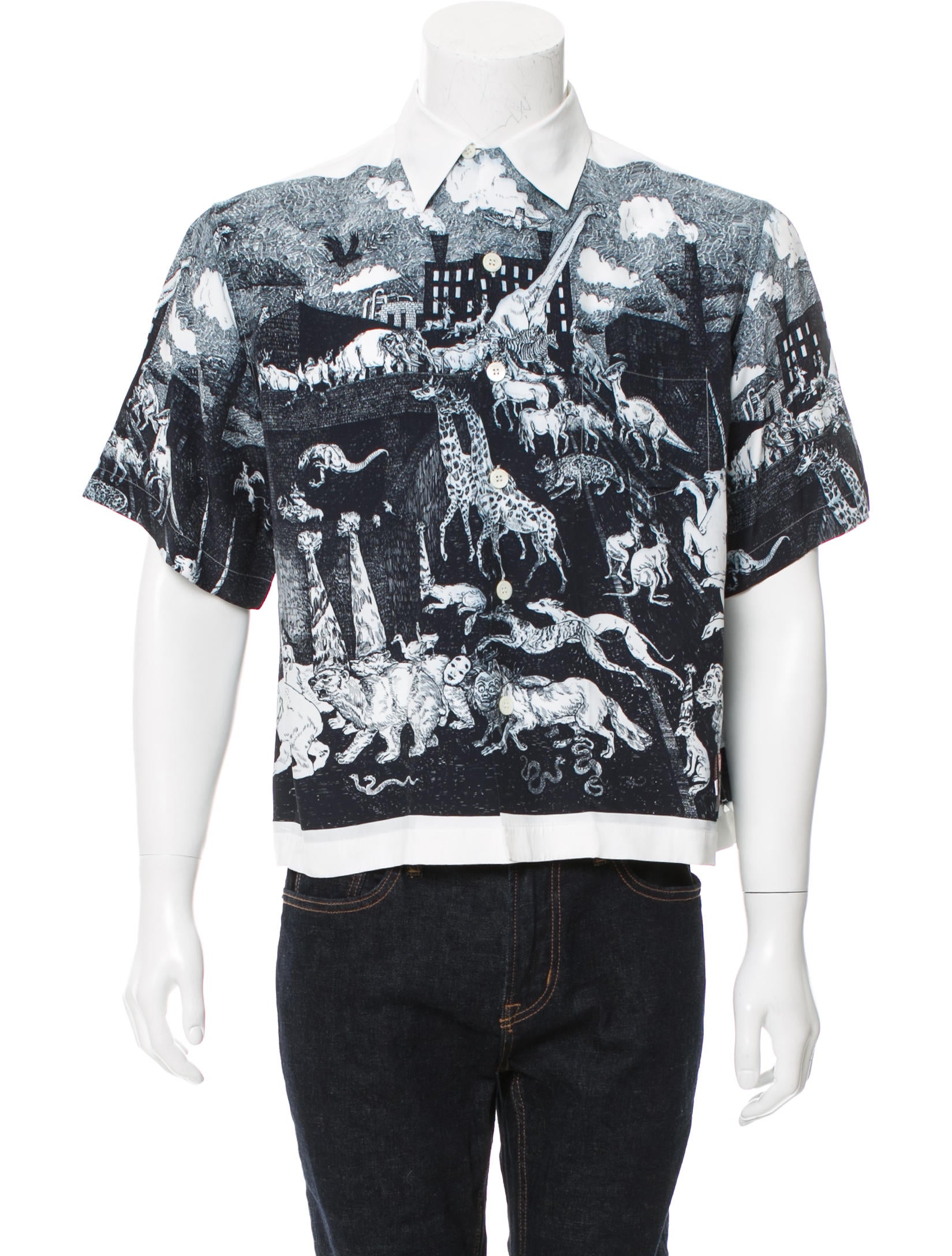 【汚れあり】PRADA survival utopia 長袖シャツ 36 PRADA 