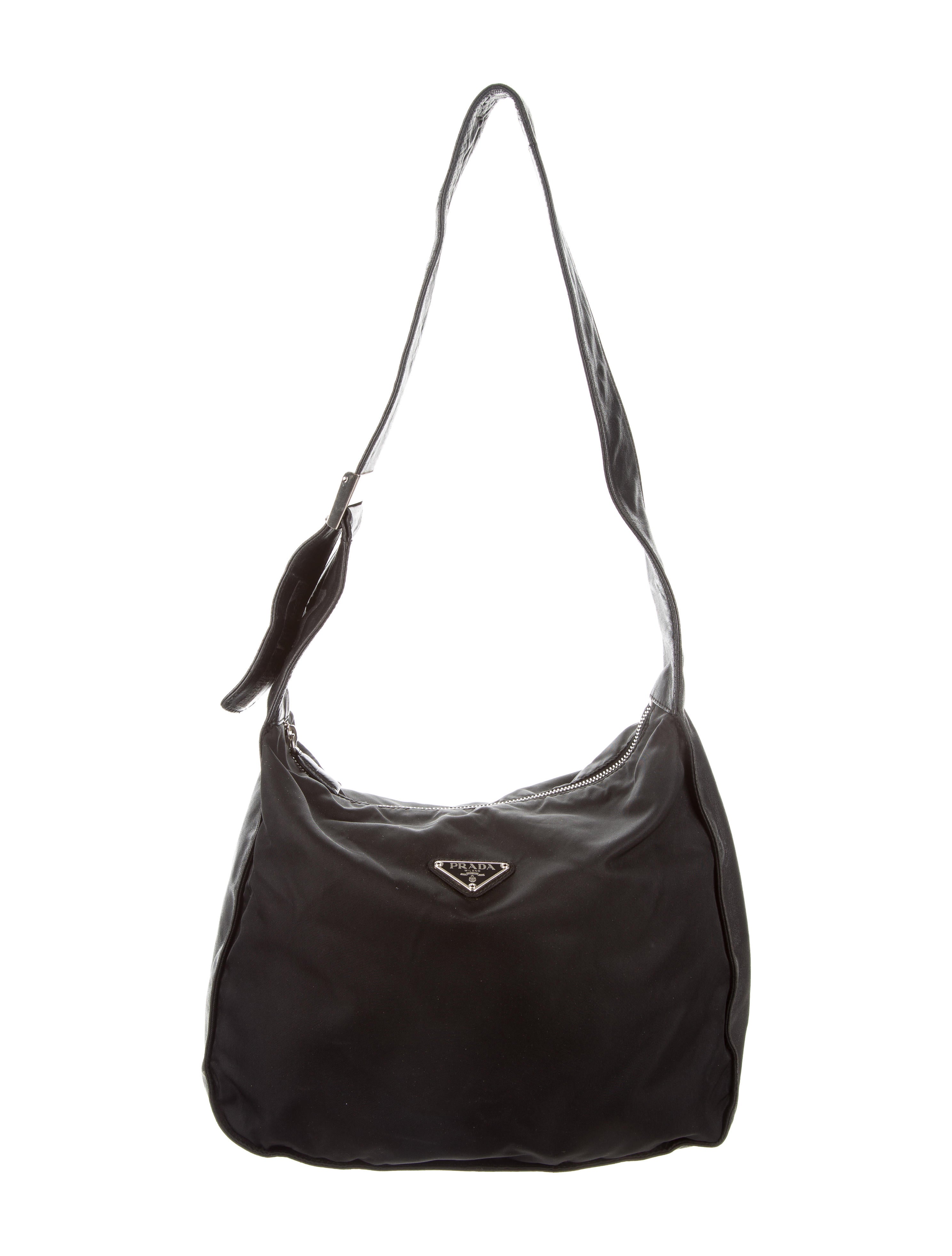 Prada Leather-Trimmed Tessuto Bag