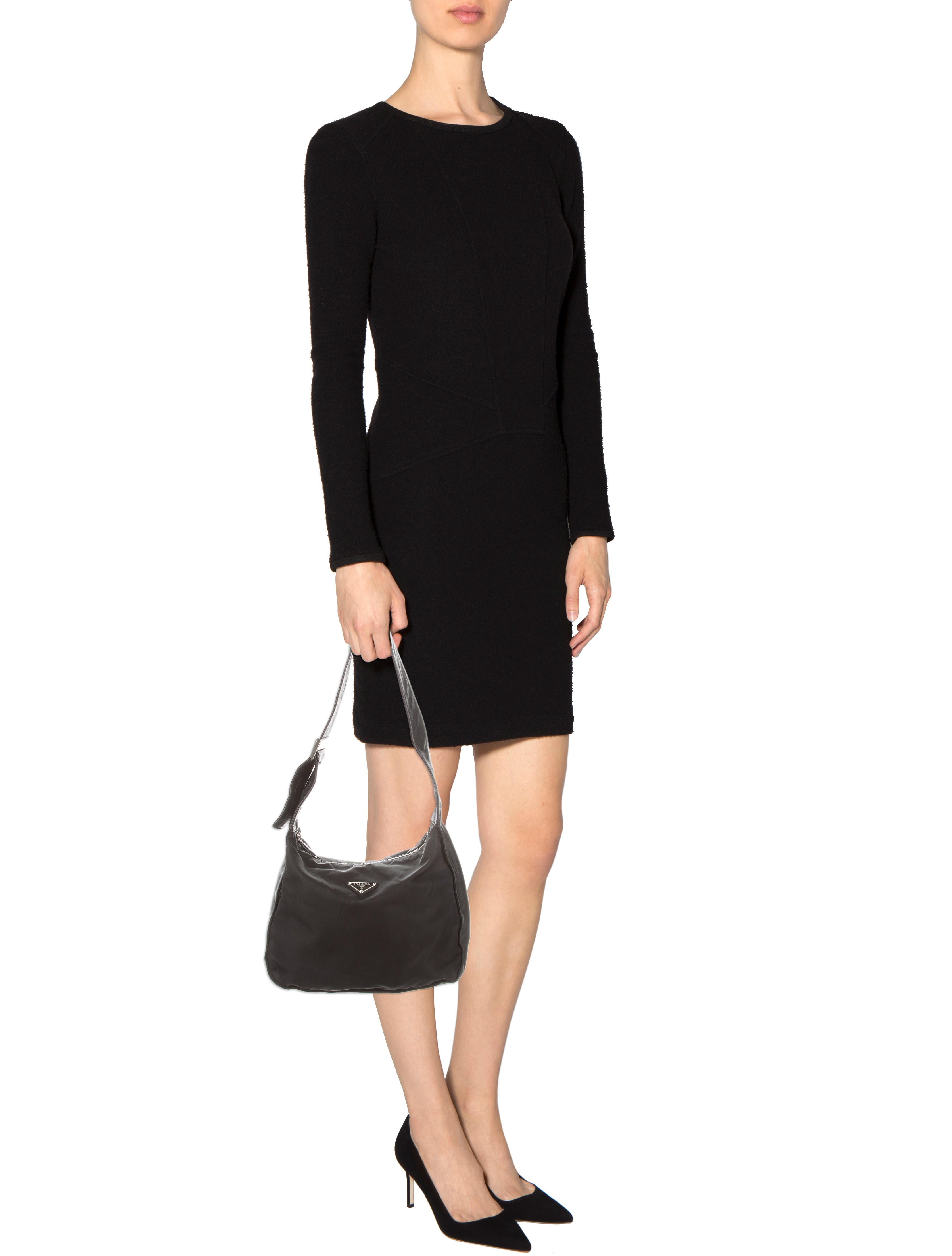 Prada Leather-Trimmed Tessuto Bag