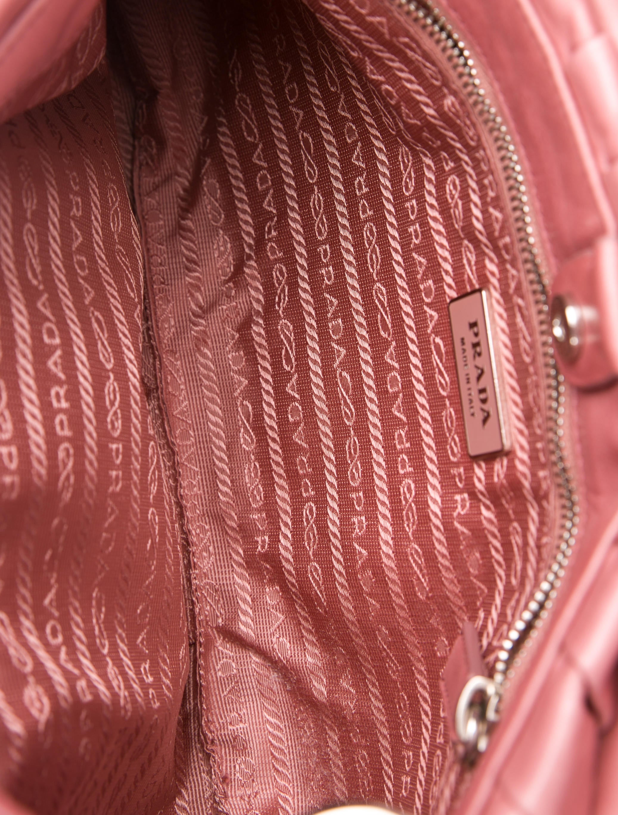 Prada Crocodile-Trimmed Skipper Bag - Pink Shoulder Bags, Handbags