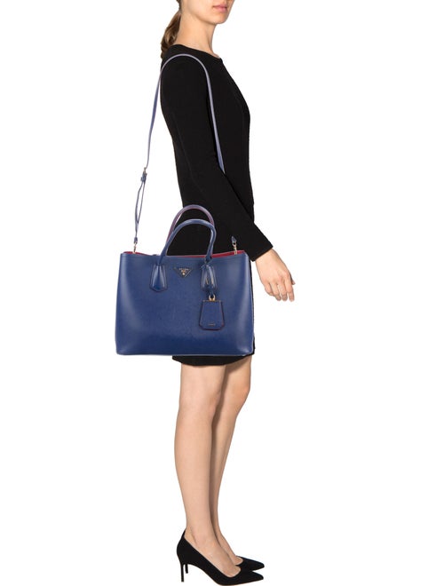 Prada Medium Saffiano Cuir Double Tote
