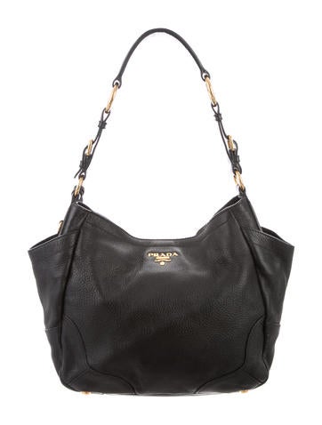Prada Cervo Side Pocket Hobo Handbags Pra194462 The Realreal Cervo Side Pocket Hobo