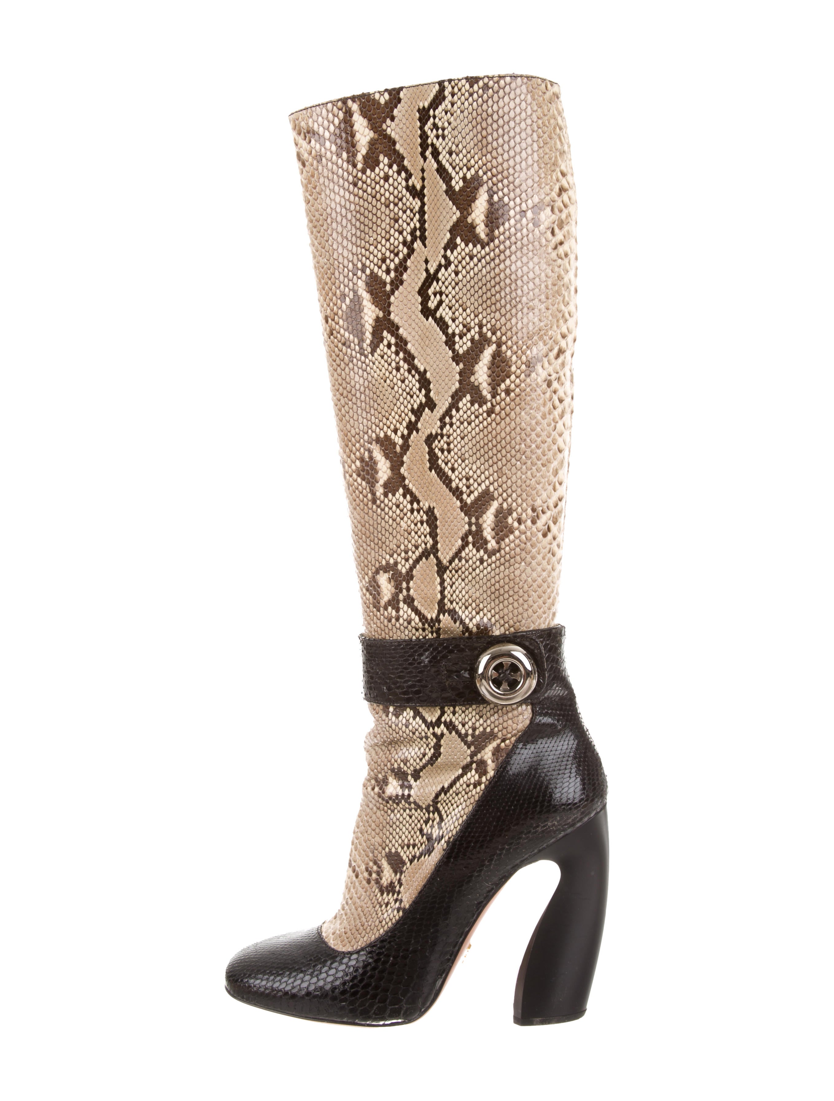 prada snakeskin boots