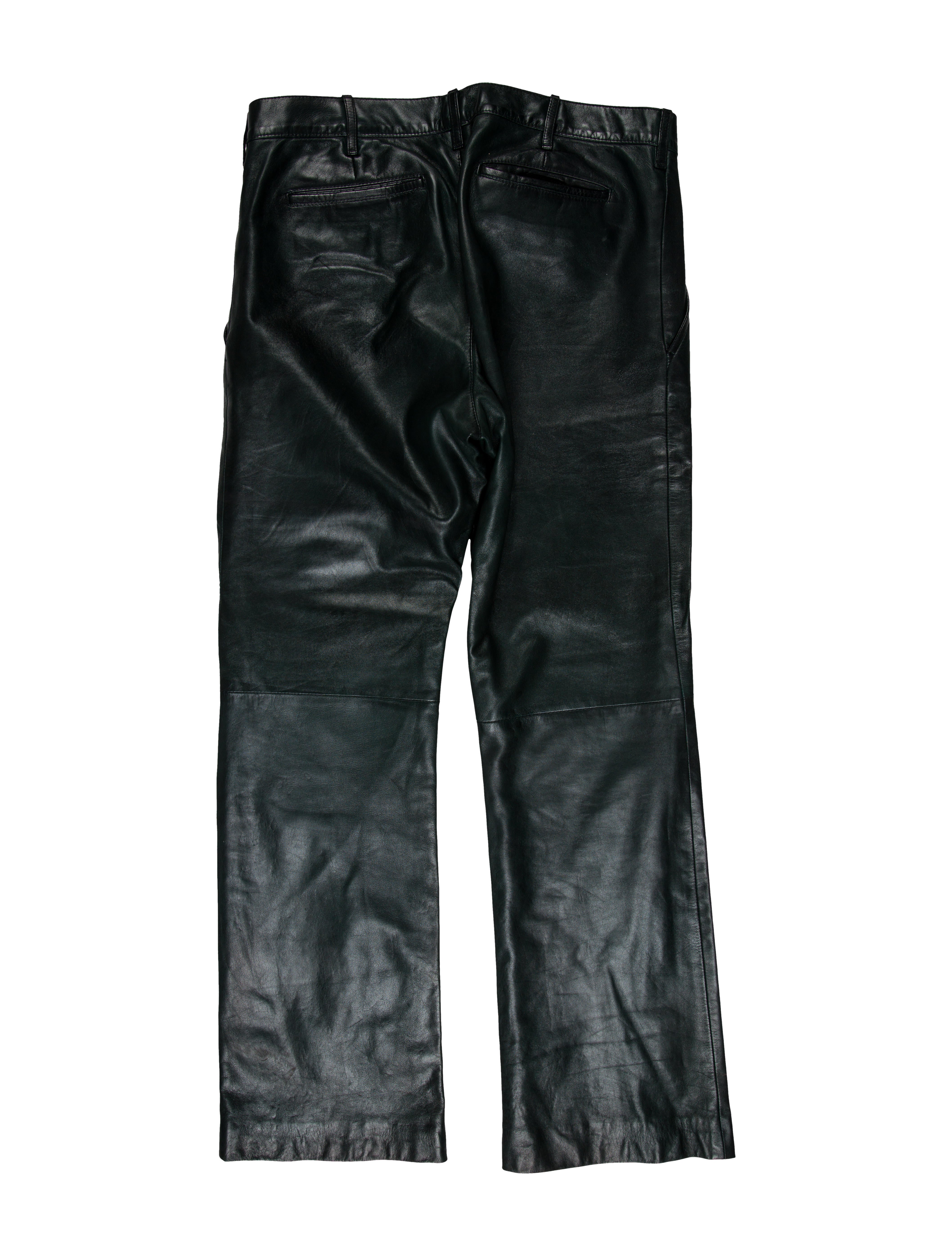 Prada Bootcut Leather Pants - 10
