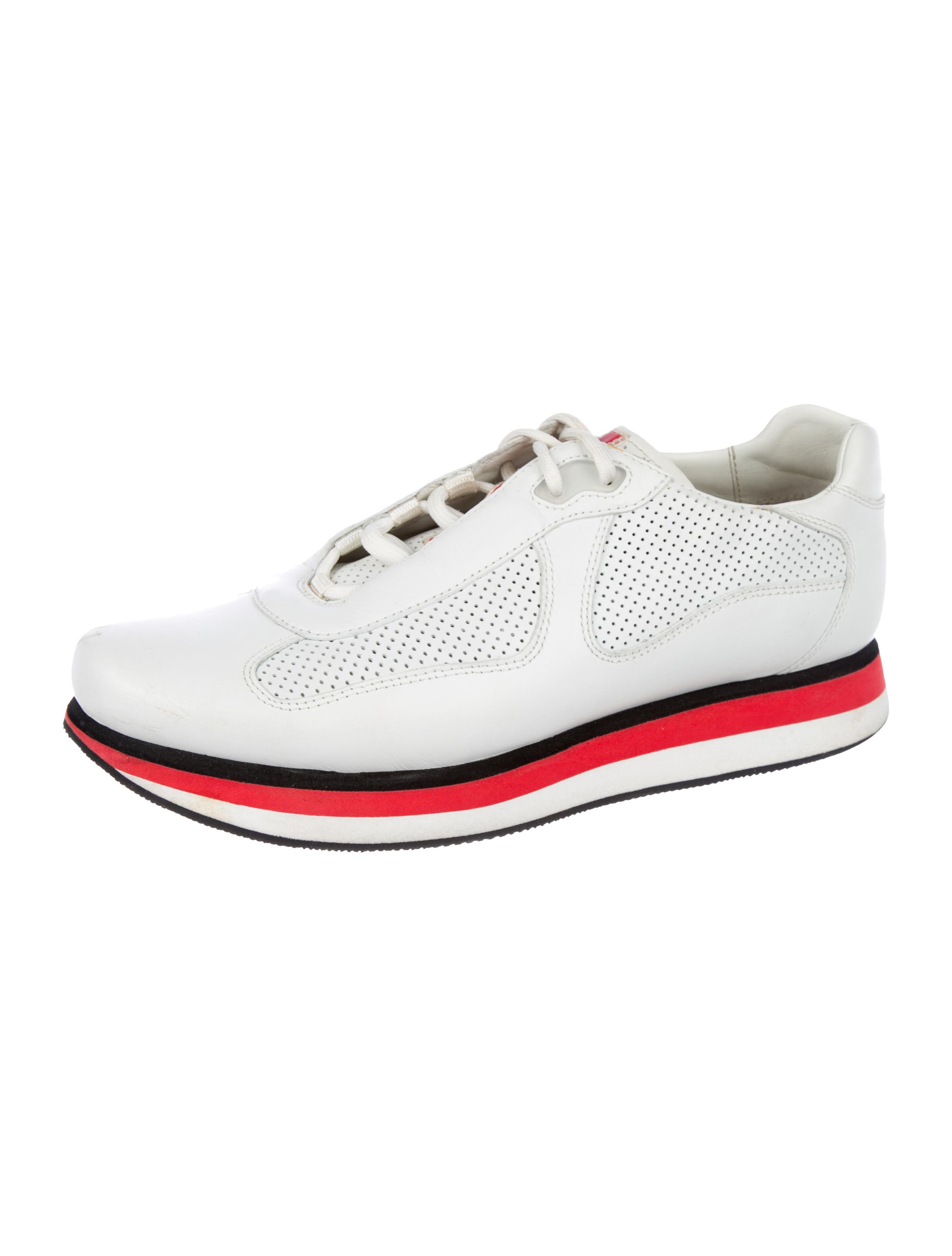 Prada Plume Low-Top Sneakers