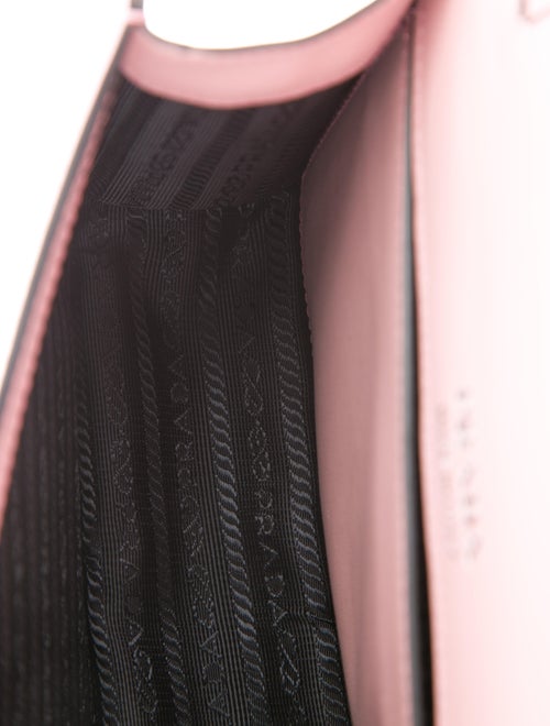 Prada 2017 City Calf Plex Ribbon Geometric Small Flap Bag