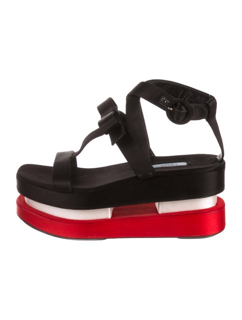 Prada Satin Flatform Sandals